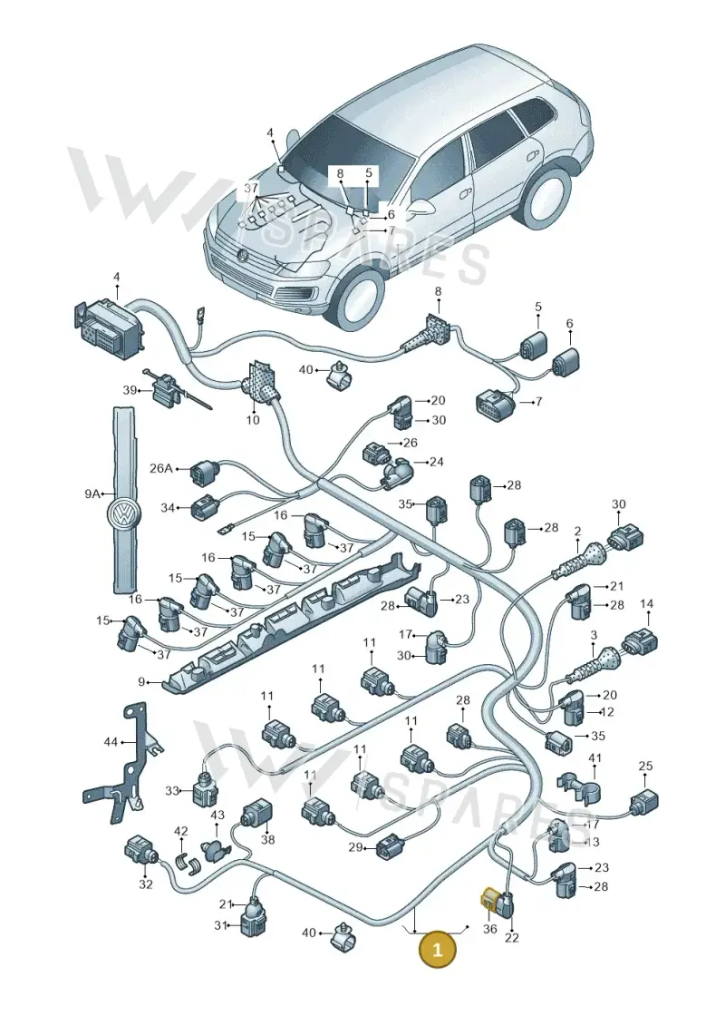 03H971610AS — Volkswagen Touareg BlueMotion (2014-2018) diagram 693971060, position 1
