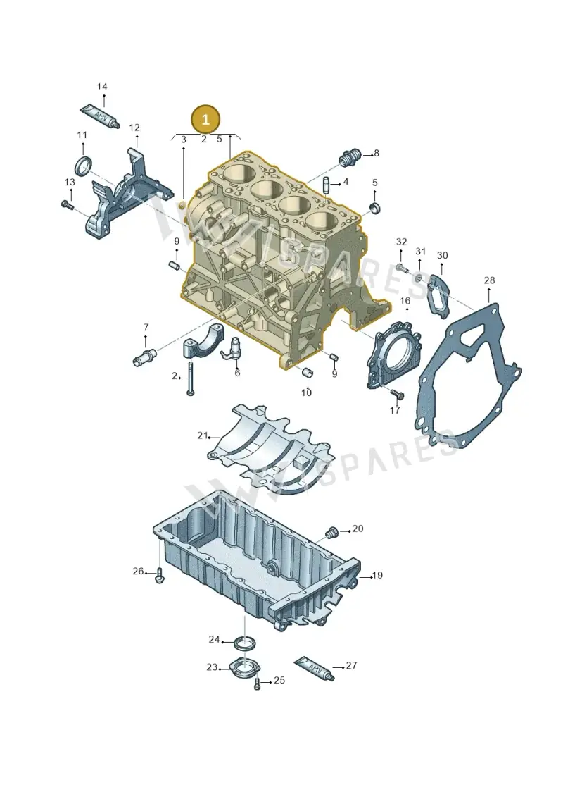 03L103011AL — Volkswagen Caravelle (2015-2019) diagram 679103200, position 1