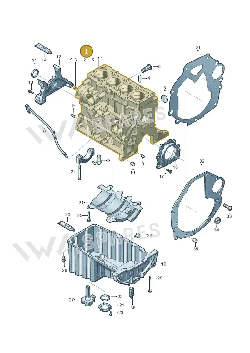 03L103011AL — Volkswagen Crafter 35 panel (2011-2016) diagram 722103300, position 1