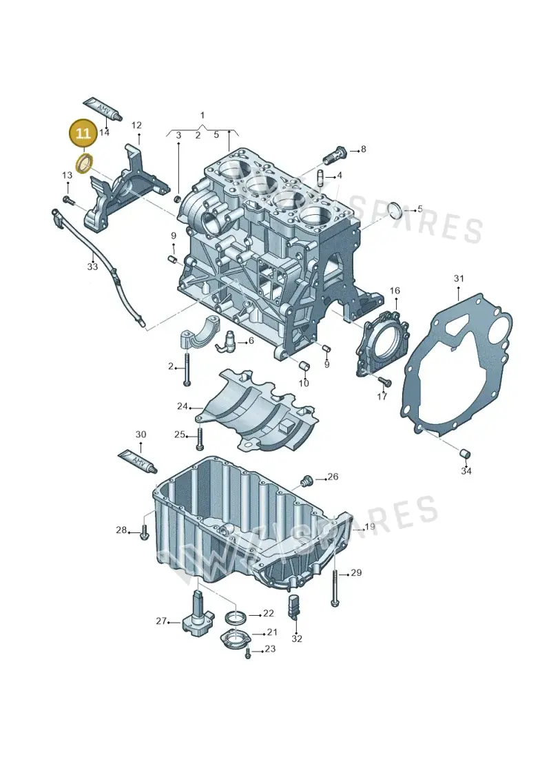 03L103085B — Volkswagen Amarok twin cab (2022-) diagram 683103200, position 11