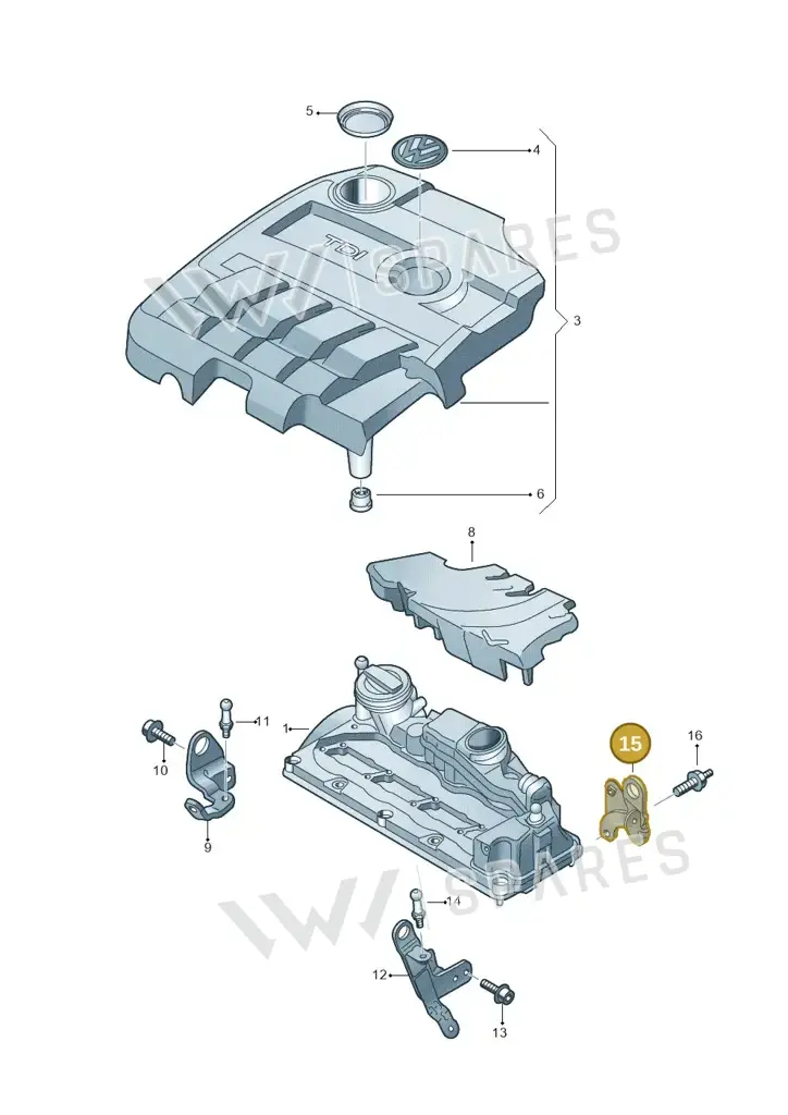 03L103369B — Volkswagen New beetle (2011-2016) diagram 634103800, position 15