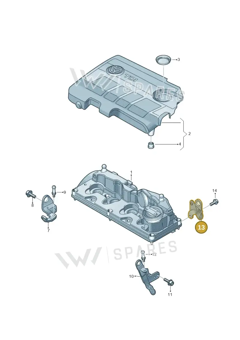03L103369F — Volkswagen Caddy kombi (2015-2020) diagram 634103850, position 13