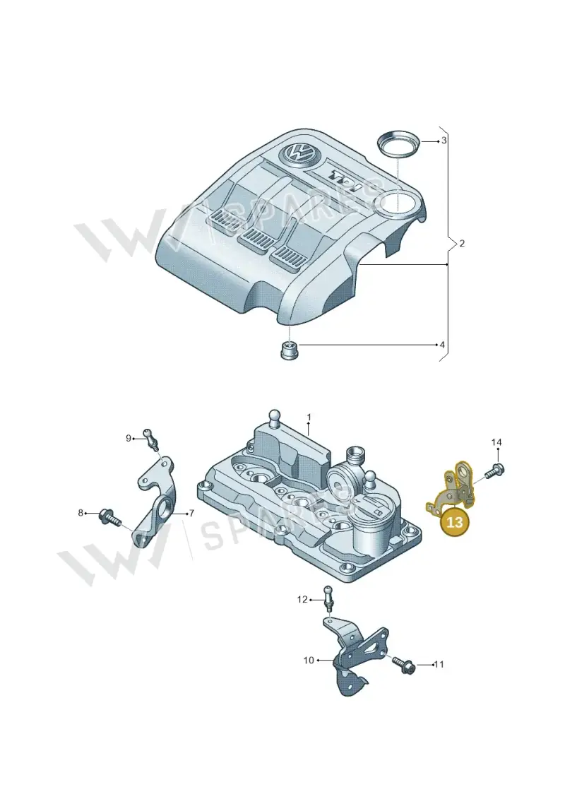 03L103369F — Volkswagen Polo (2012-2014) diagram 672103750, position 13