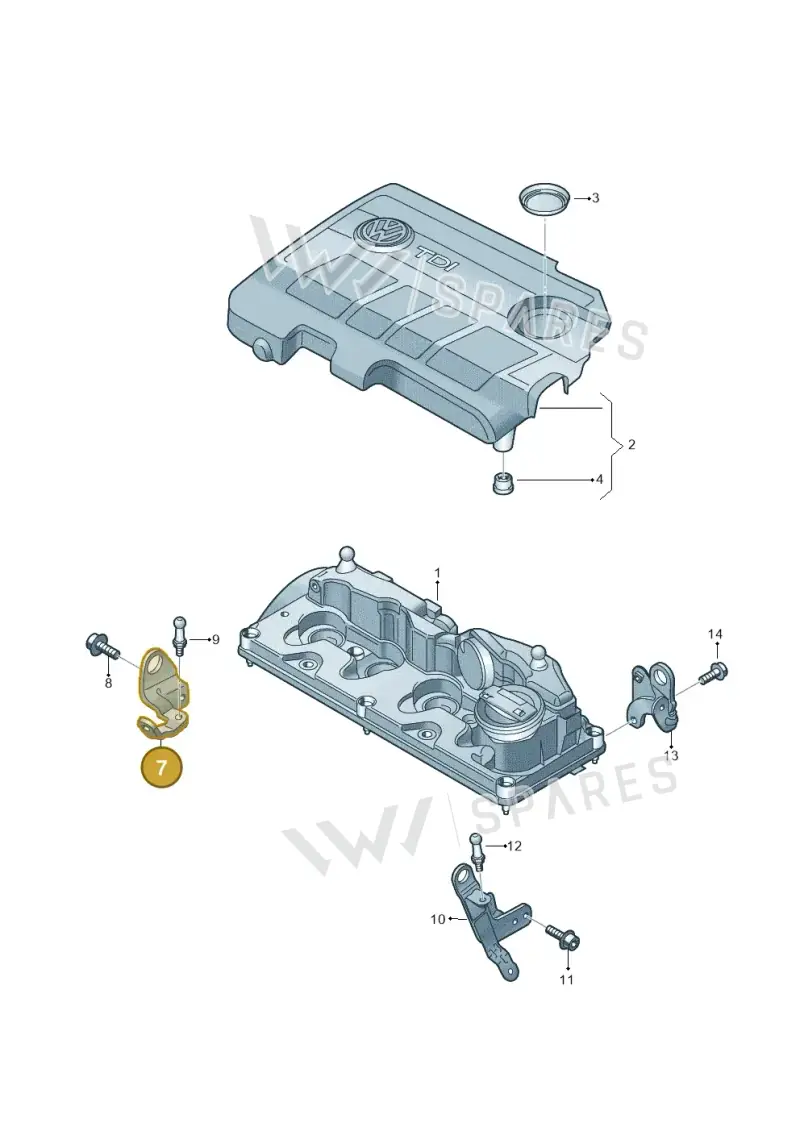 03L103369P — Volkswagen Caddy kombi (2015-2020) diagram 634103850, position 7