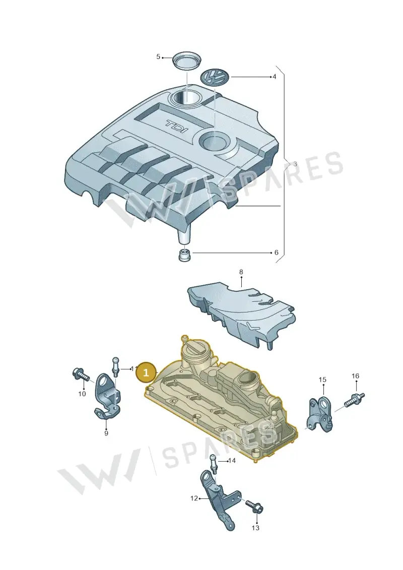 03L103469 — Volkswagen New beetle (2011-2016) diagram 634103800, position 1