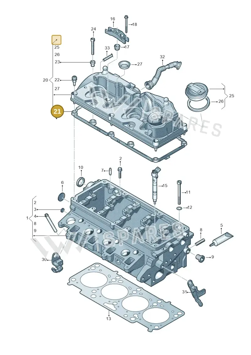 03L103483C — Volkswagen Amarok twin cab (2022-) diagram 749103500, position 21