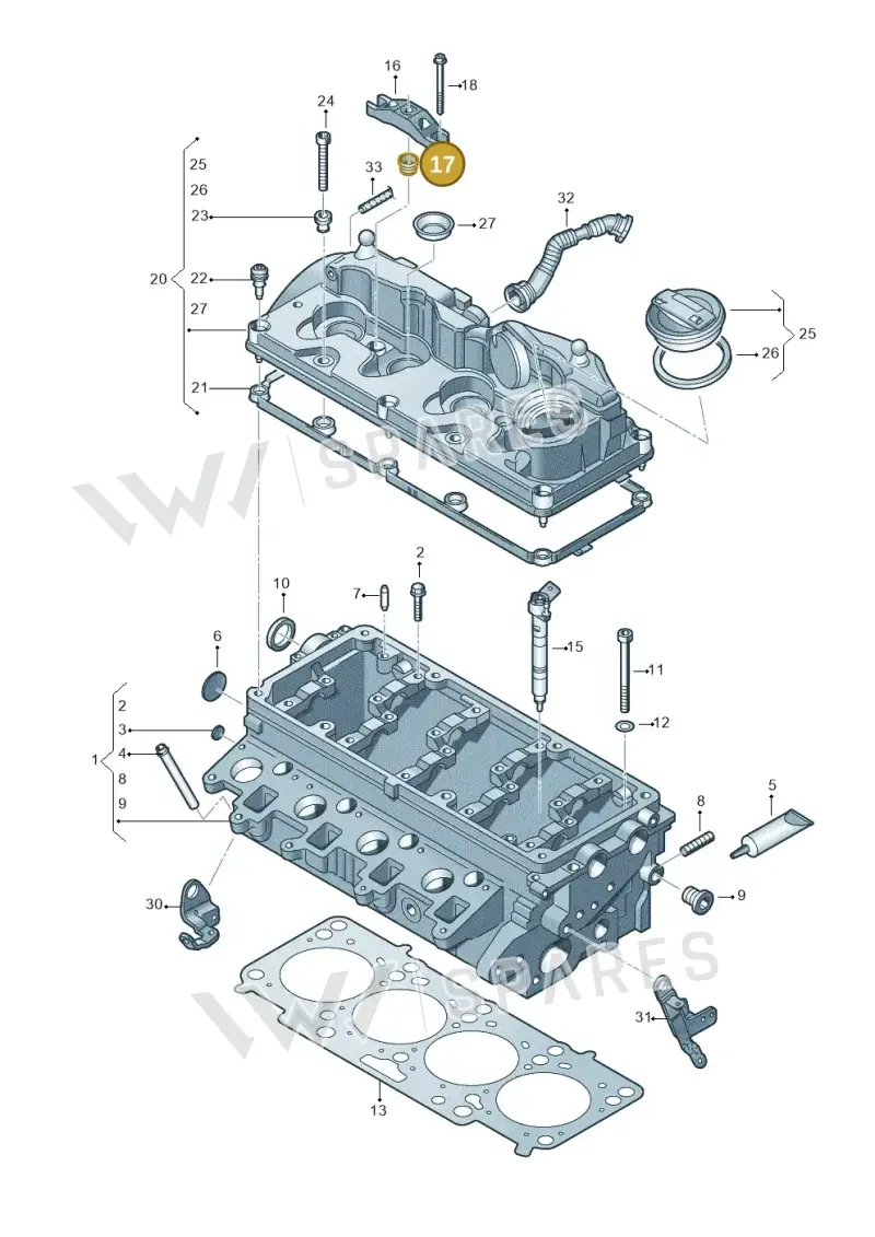 03L103487 — Volkswagen Amarok twin cab (2022-) diagram 749103500, position 17