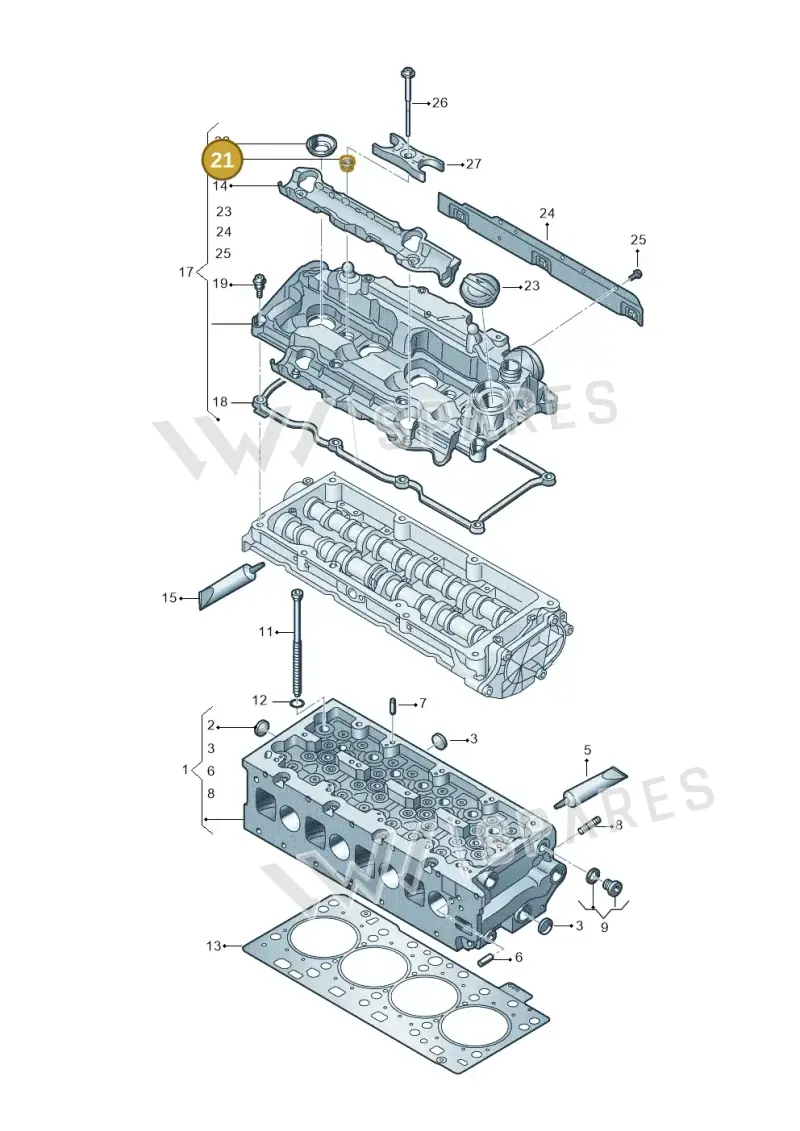 03L103487 — Volkswagen Passat estate (2023-) diagram 793103066, position 21