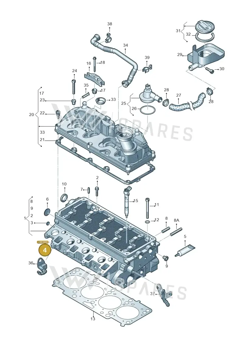 03L103499B — Volkswagen Crafter 35 panel (2011-2016) diagram 722103600, position 4