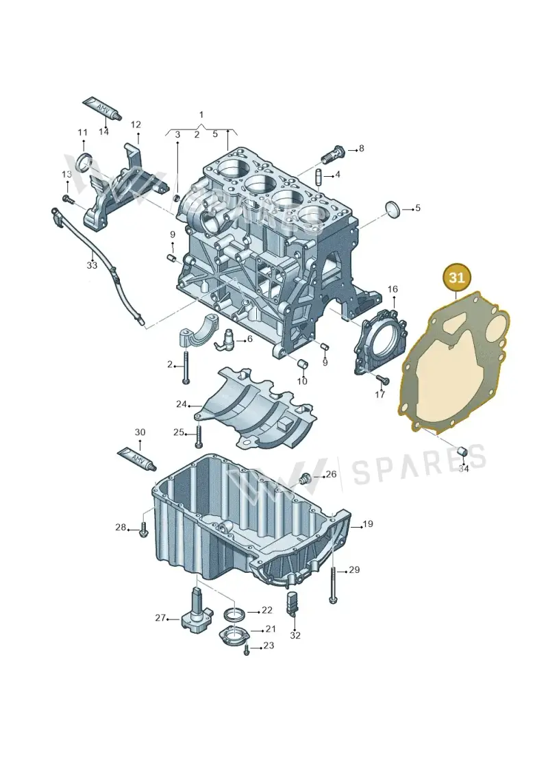 03L103647K — Volkswagen Amarok twin cab (2022-) diagram 683103200, position 31