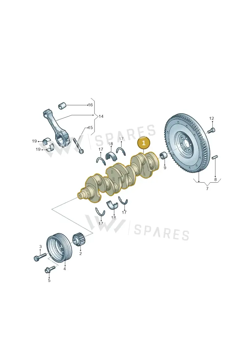 03L105021D — Volkswagen Single-cab transp. (2015-2019) diagram 649105250, position 1