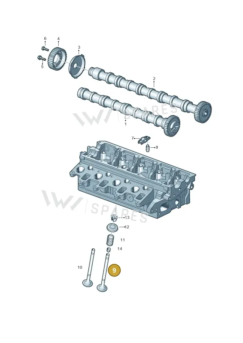 03L109601 — Volkswagen Amarok twin cab (2022-) diagram 634109300, position 9