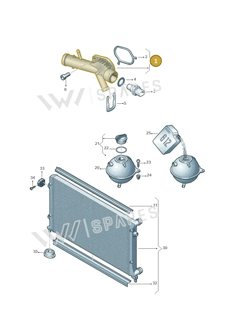 03L121131F — Volkswagen Passat estate (2008-2011) diagram 649121850, position 1