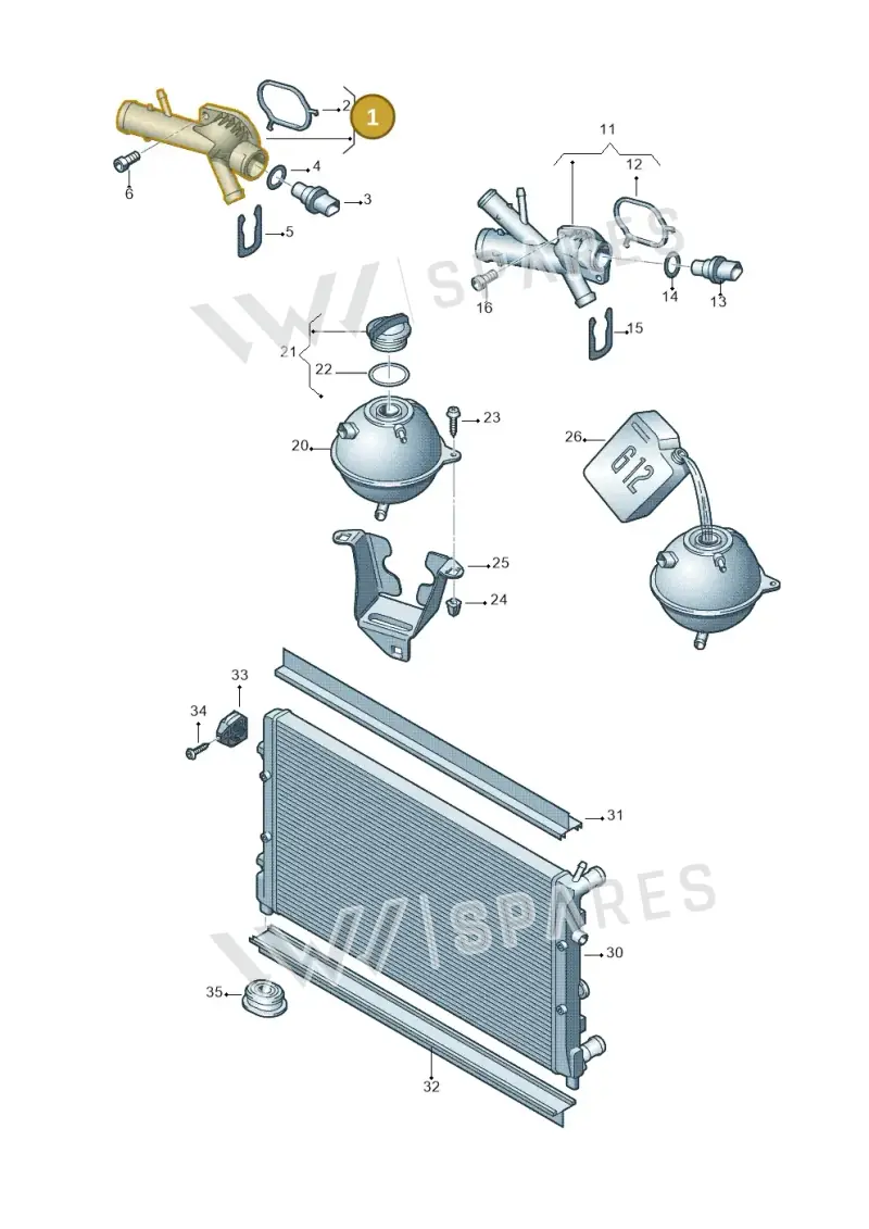 03L121132F — Volkswagen Polo (2009-2014) diagram 677121850, position 1