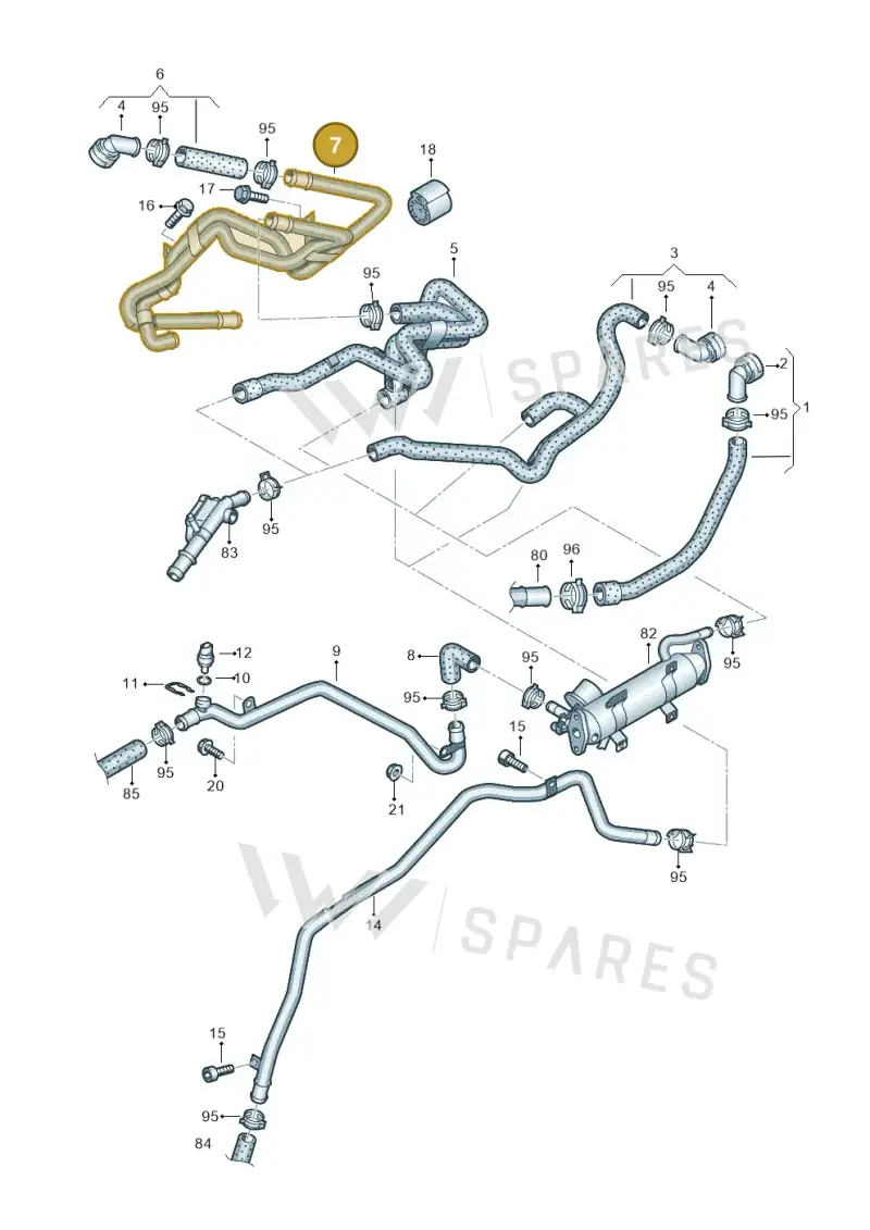 03L121151J — Volkswagen Golf estate (2009-2013) diagram 627121610, position 7