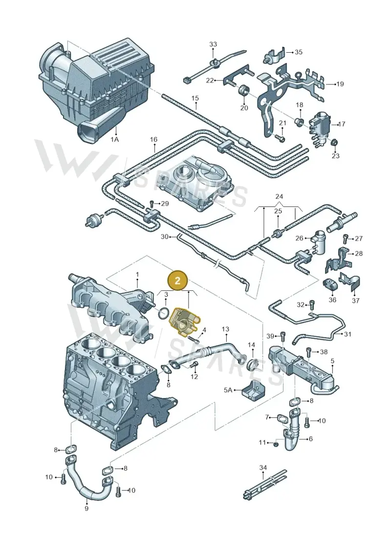 03L128063T — Volkswagen Caddy kombi (2015-2020) diagram 694131500, position 2