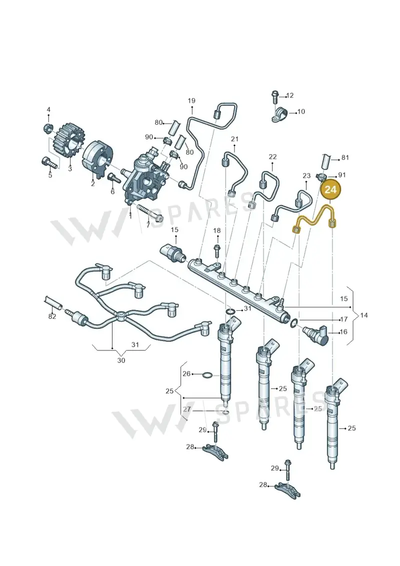 03L130301AC — Volkswagen Amarok twin cab (2009-2012) diagram 683130450, position 24