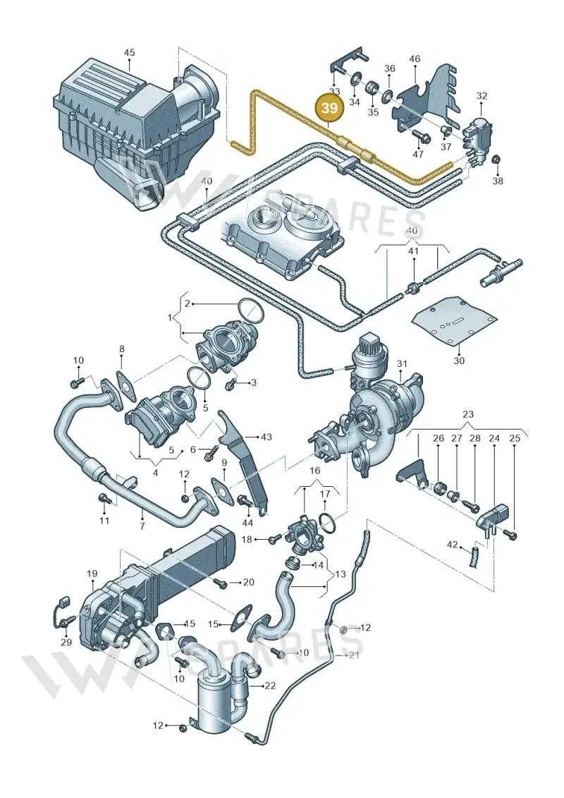03L131055C — Volkswagen New beetle (2011-2016) diagram 649131450, position 39
