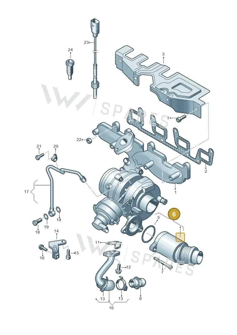 03L131111J — Volkswagen Transp. caravelle (2011-2015) diagram 679145600, position 6