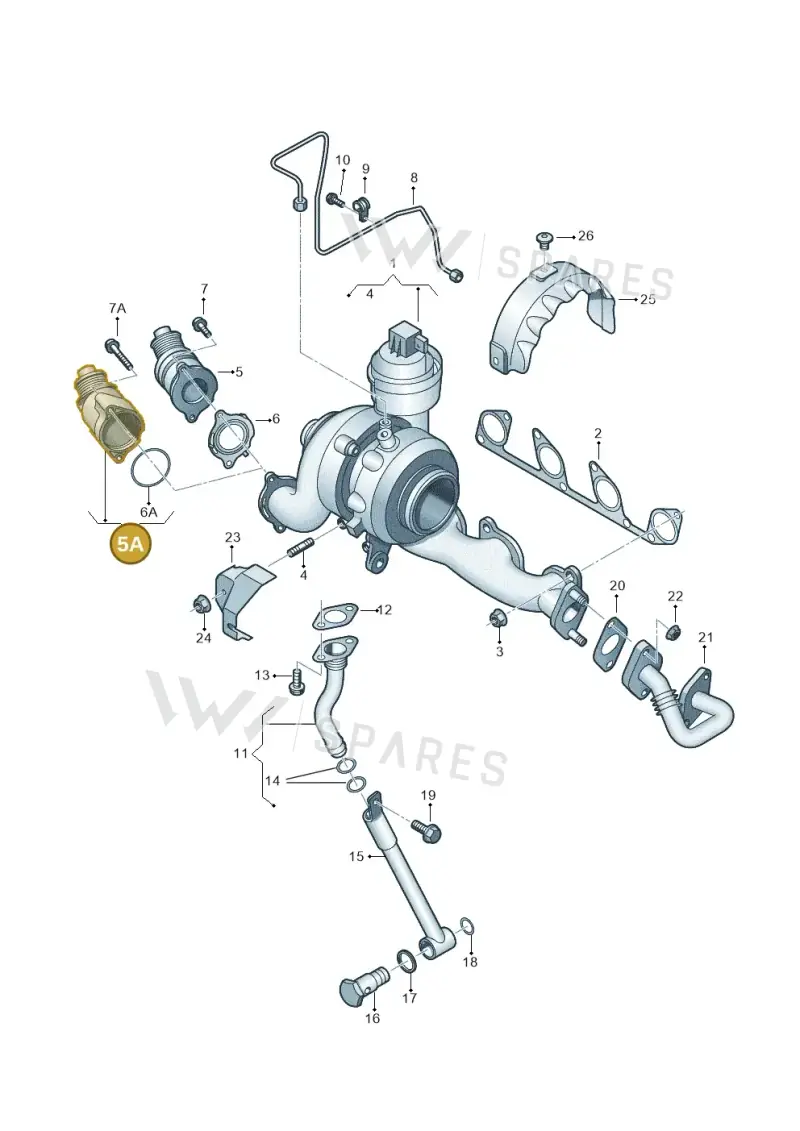 03L131111Q — Volkswagen New beetle (2011-2016) diagram 634145600, position 5A