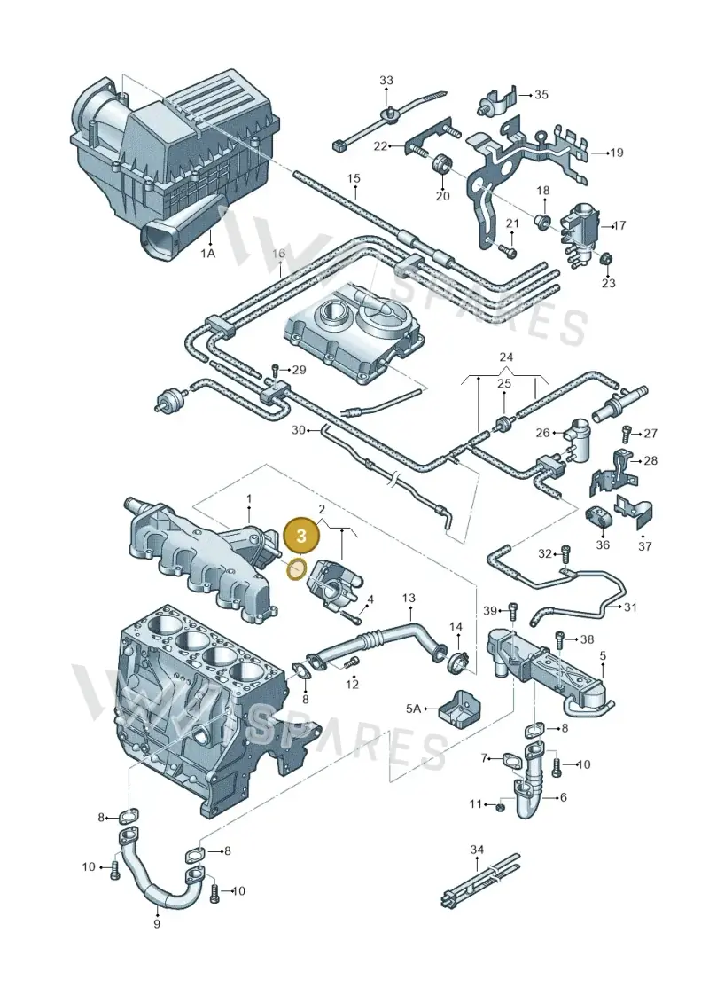 03L131547B — Volkswagen Caddy kombi (2015-2020) diagram 694131500, position 3