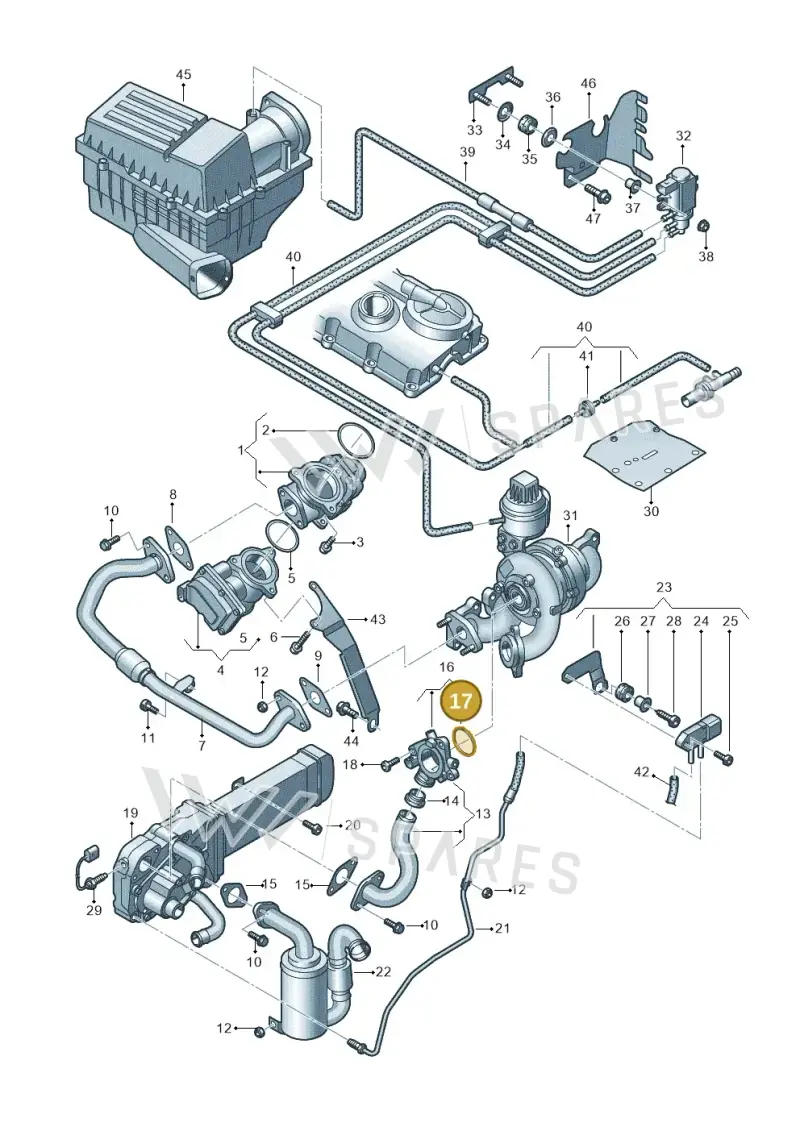 03L131547C — Volkswagen New beetle (2011-2016) diagram 649131450, position 17