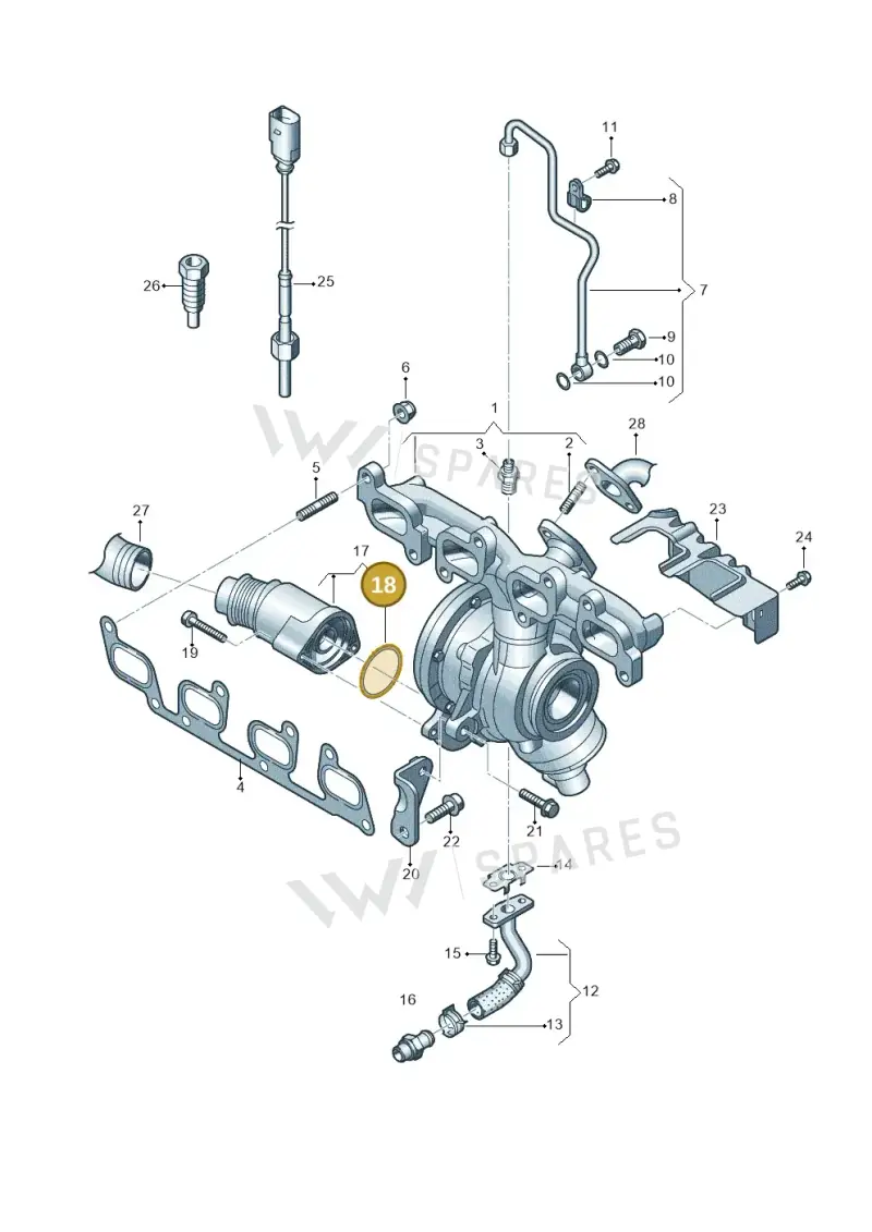 03L145117B — Volkswagen Caravelle (2015-2019) diagram 861145600, position 18