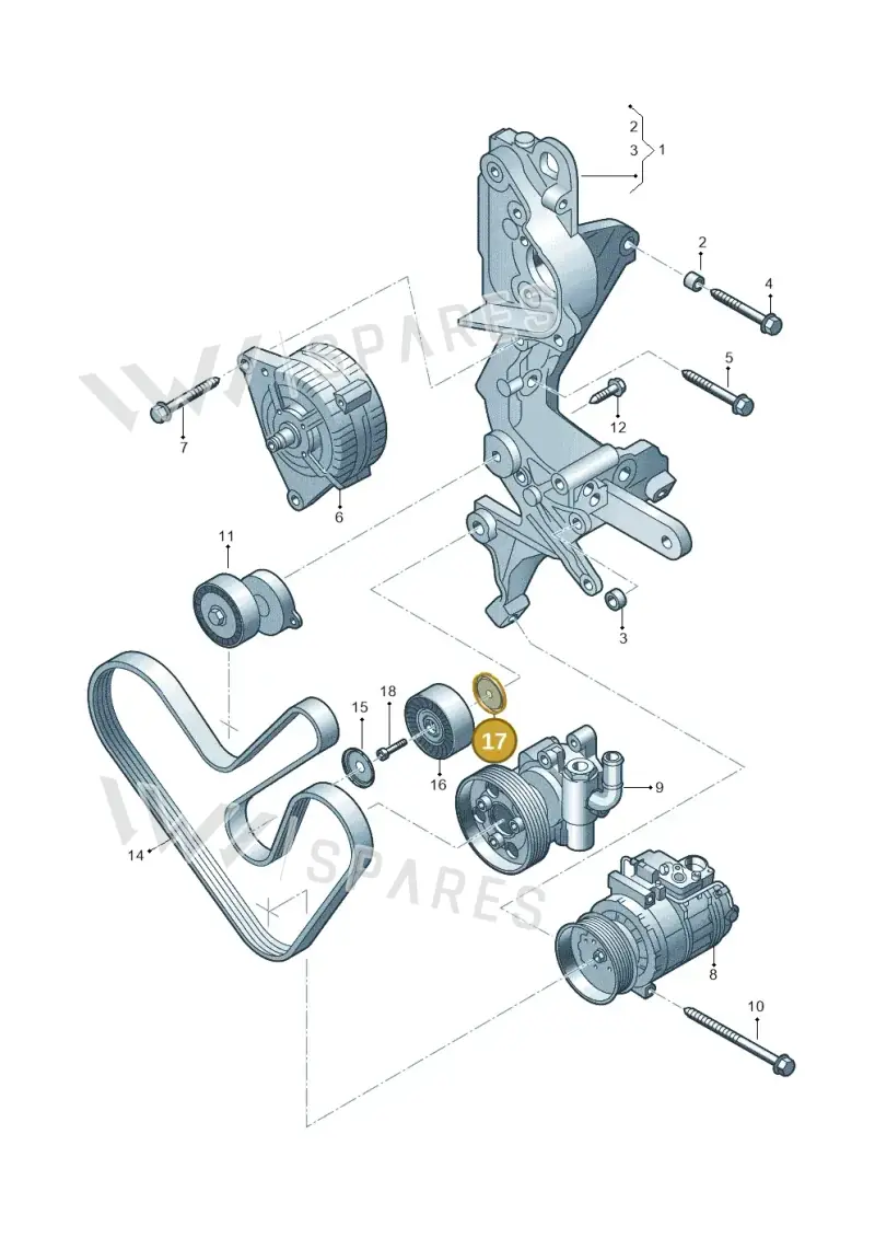 03L145292 — Volkswagen Caravelle (2015-2019) diagram 861903600, position 17