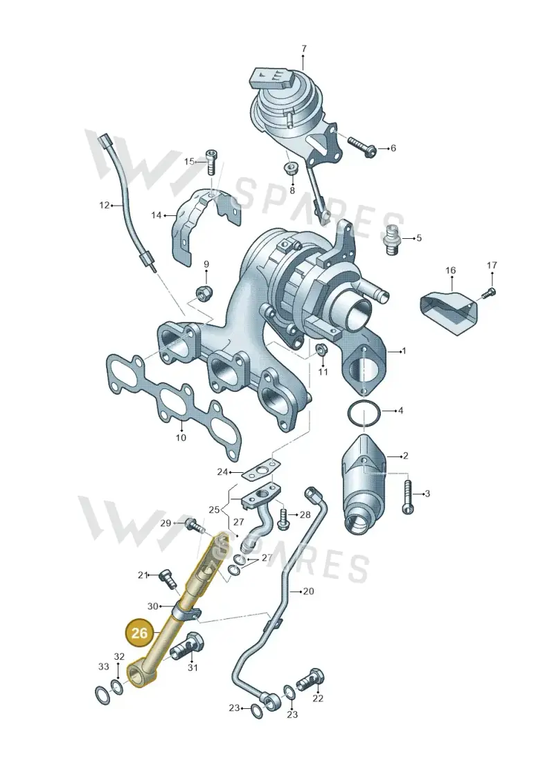 03L145535D — Volkswagen Polo (2012-2014) diagram 672145500, position 26