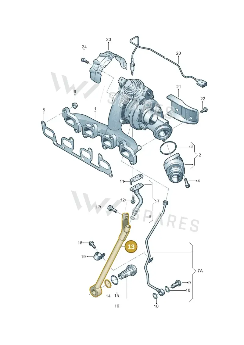 03L145535D — Volkswagen Passat CC (2011-2016) diagram 737145670, position 13