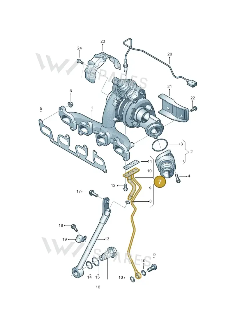 03L145736AH — Volkswagen Jetta (2014-2017) diagram 649145650, position 7
