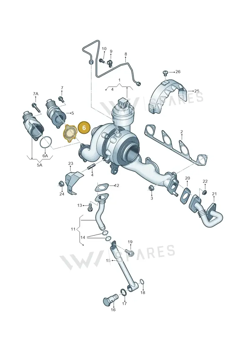 03L145757A — Volkswagen Jetta Vagon            08> (2008-) diagram 634145600, position 6