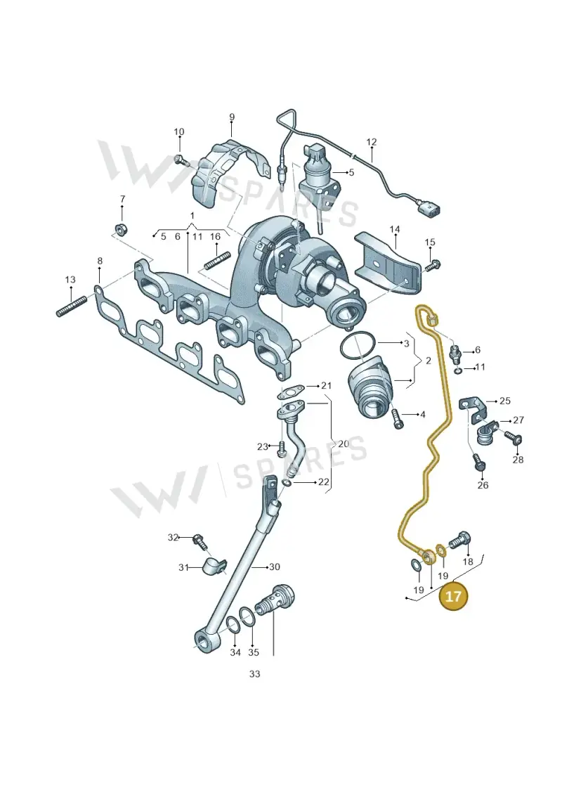 03L145771AN — Volkswagen Caddy kombi (2015-2020) diagram 866145660, position 17