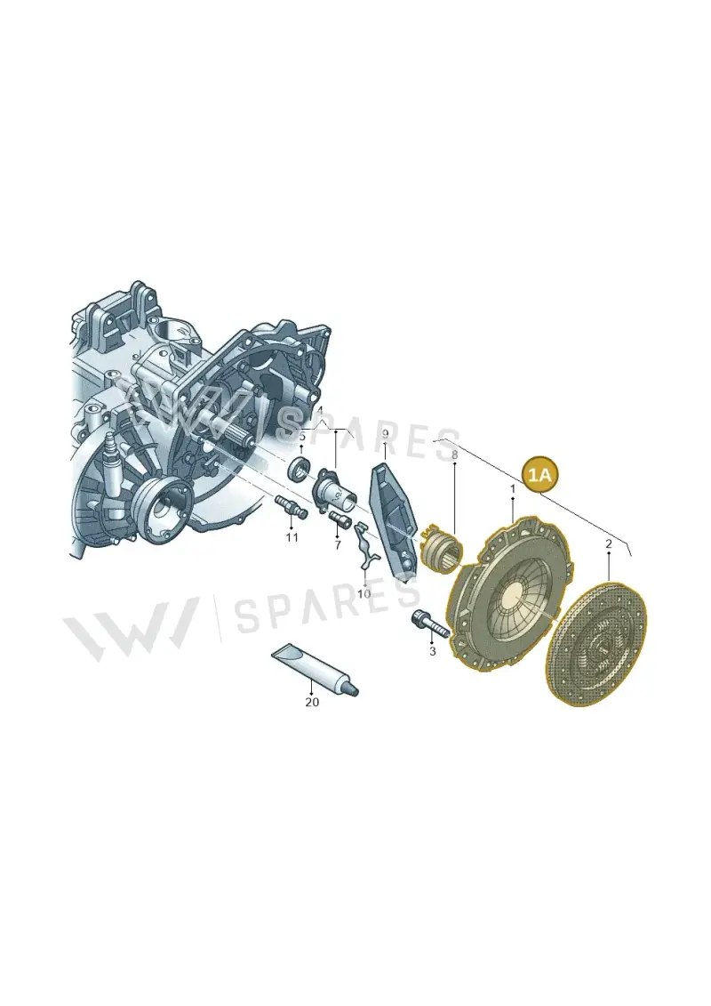 03L198141 — Volkswagen Polo (2012-2014) diagram 672141500, position 1A