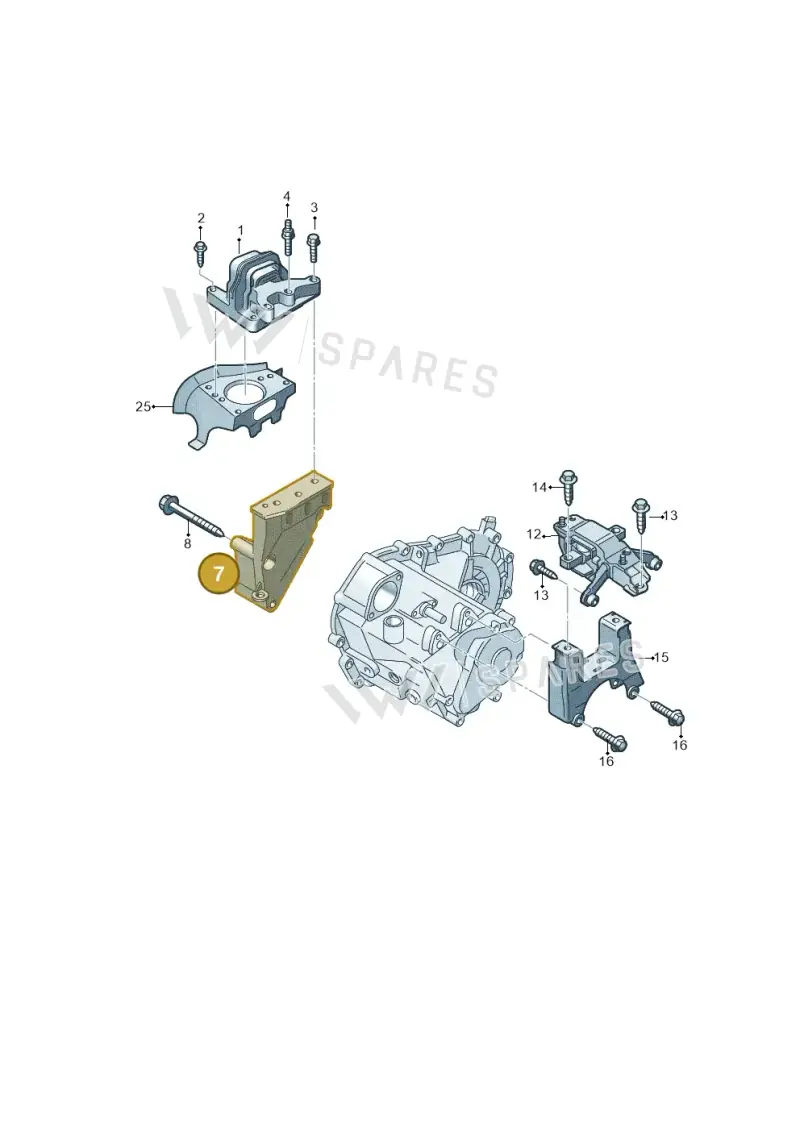 03L199207C — Volkswagen Ameo 1,0 (2016-2020) diagram 883199250, position 7