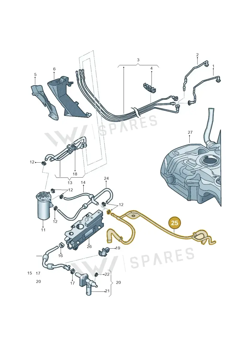 03L201360G — Volkswagen Beetle (2016-2019) diagram 789201026, position 25