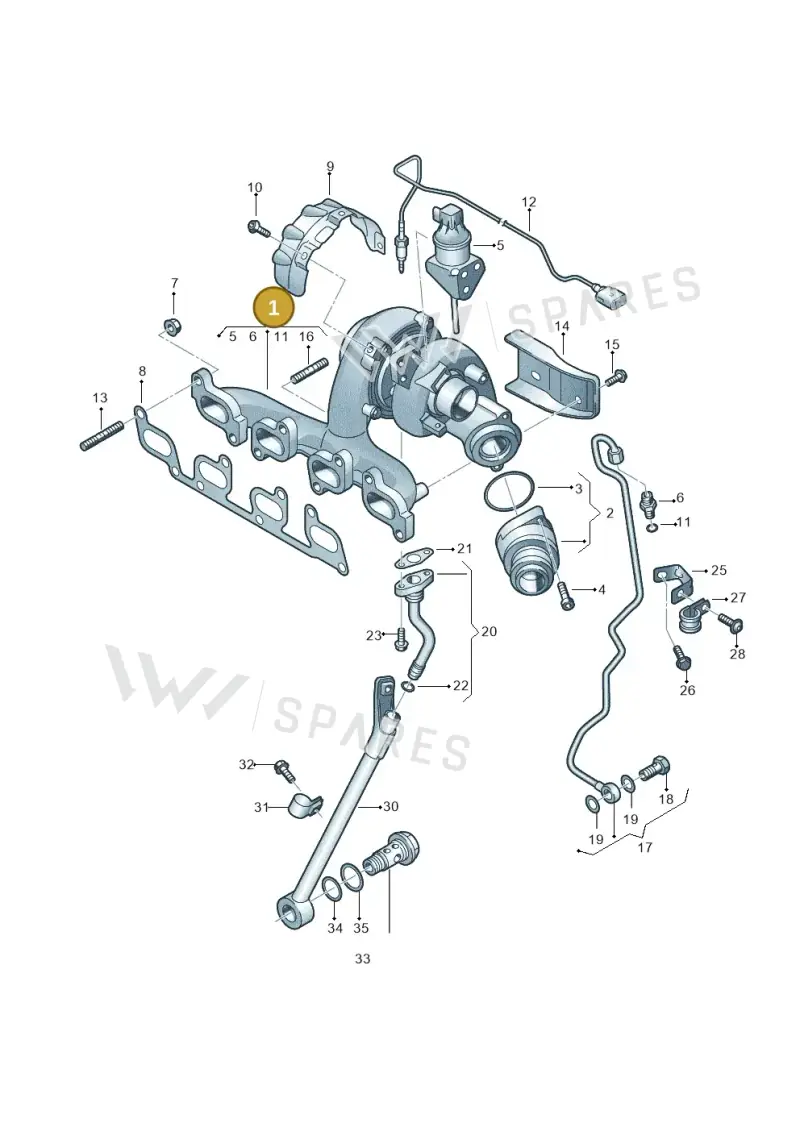 03L253010G — Volkswagen Caddy kombi (2015-2020) diagram 866145660, position 1