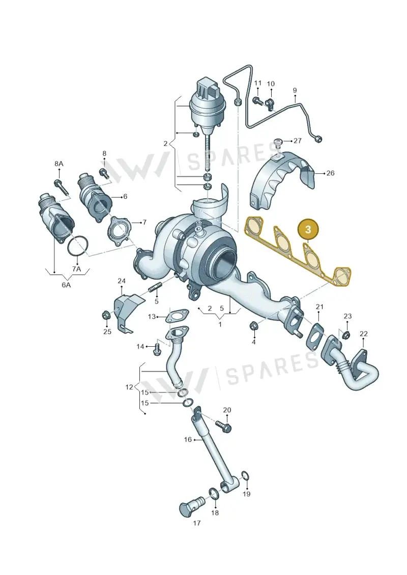 03L253039B — Volkswagen Golf Plus 1.6 (2009-2011) diagram 656145700, position 3