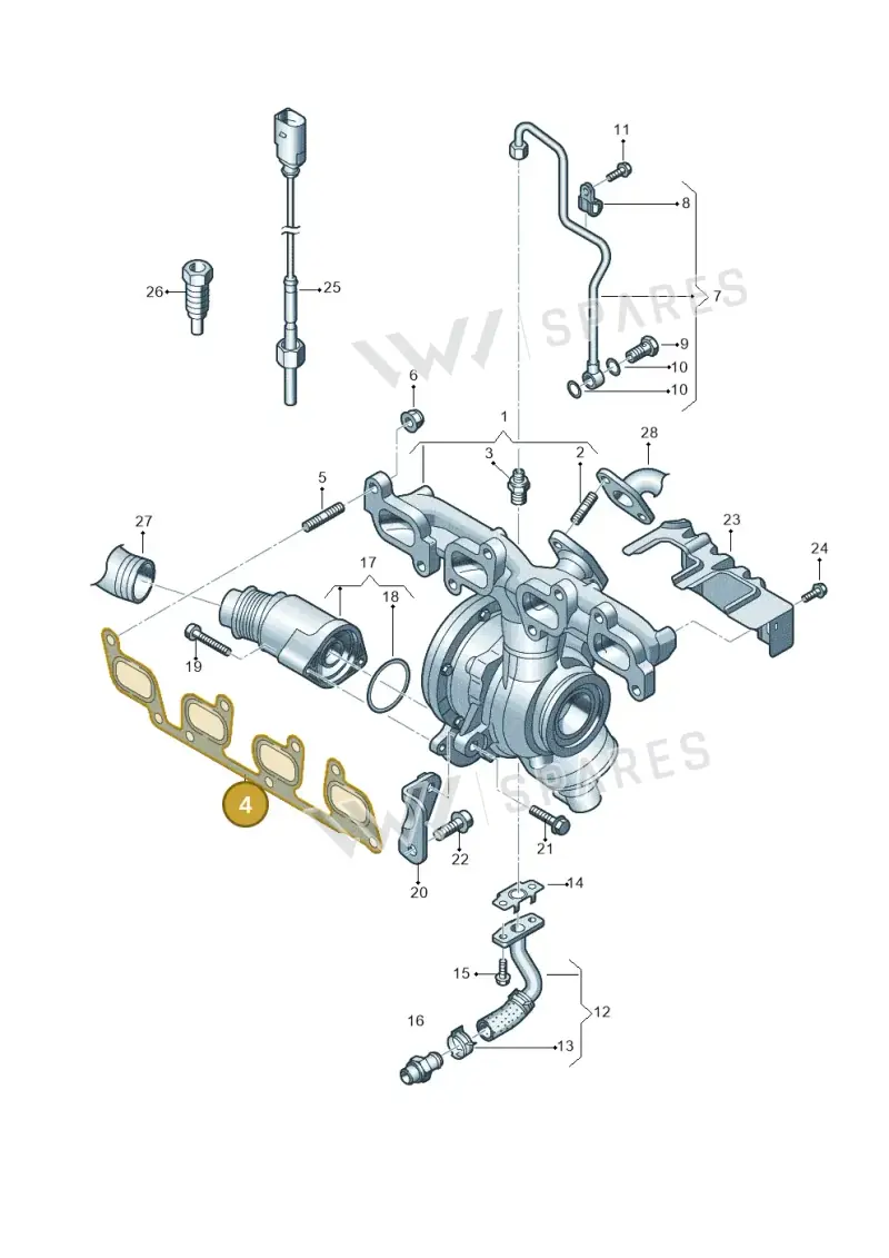 03L253039E — Volkswagen Caravelle (2015-2019) diagram 861145600, position 4