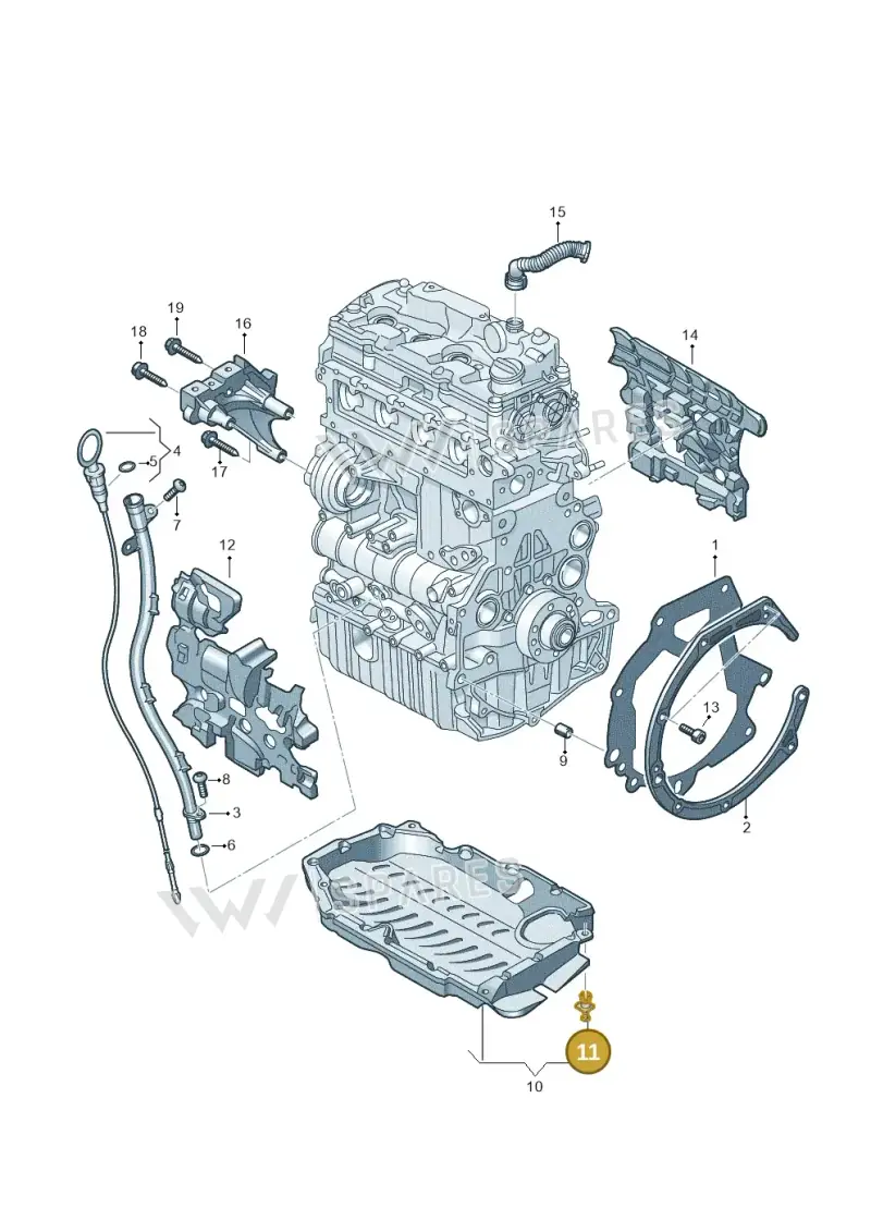 03L863788A — Volkswagen Multivan (2021-) diagram 7t0103975, position 11
