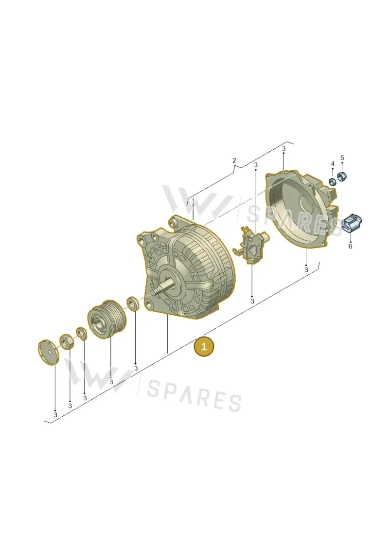 03L903023 — Volkswagen Caddy kombi (2015-2020) diagram 5h0903000, position 1