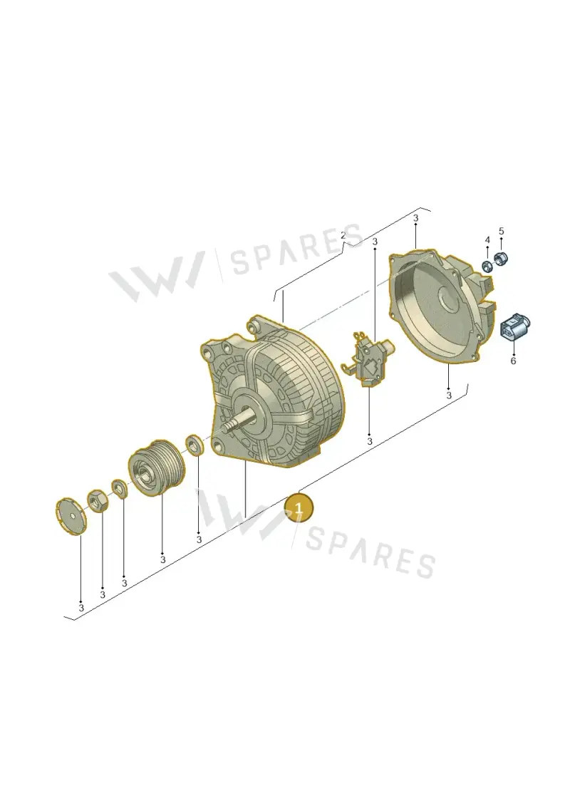 03L903024M — Volkswagen Caddy kombi (2015-2020) diagram 5h0903000, position 1