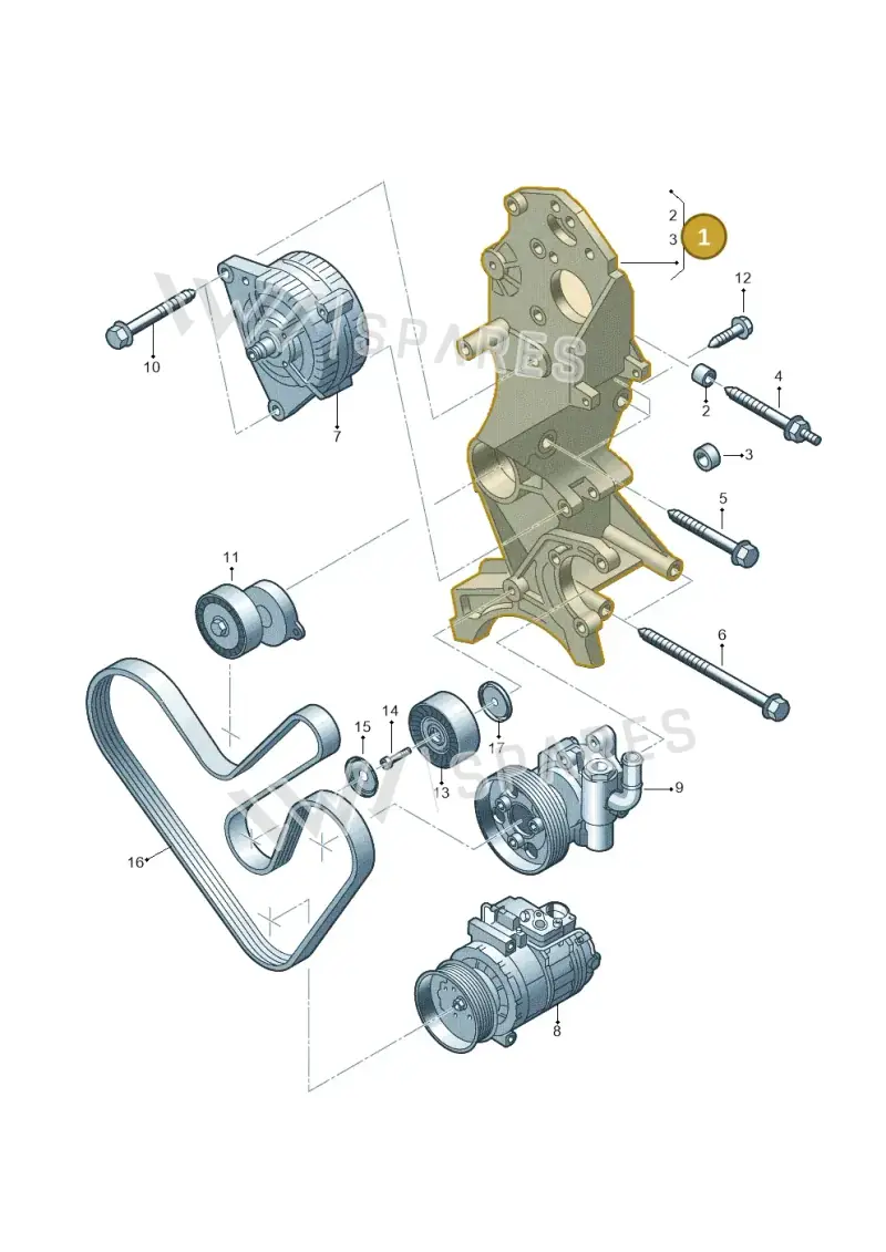 03L903139J — Volkswagen Caravelle (2015-2019) diagram 679903400, position 1