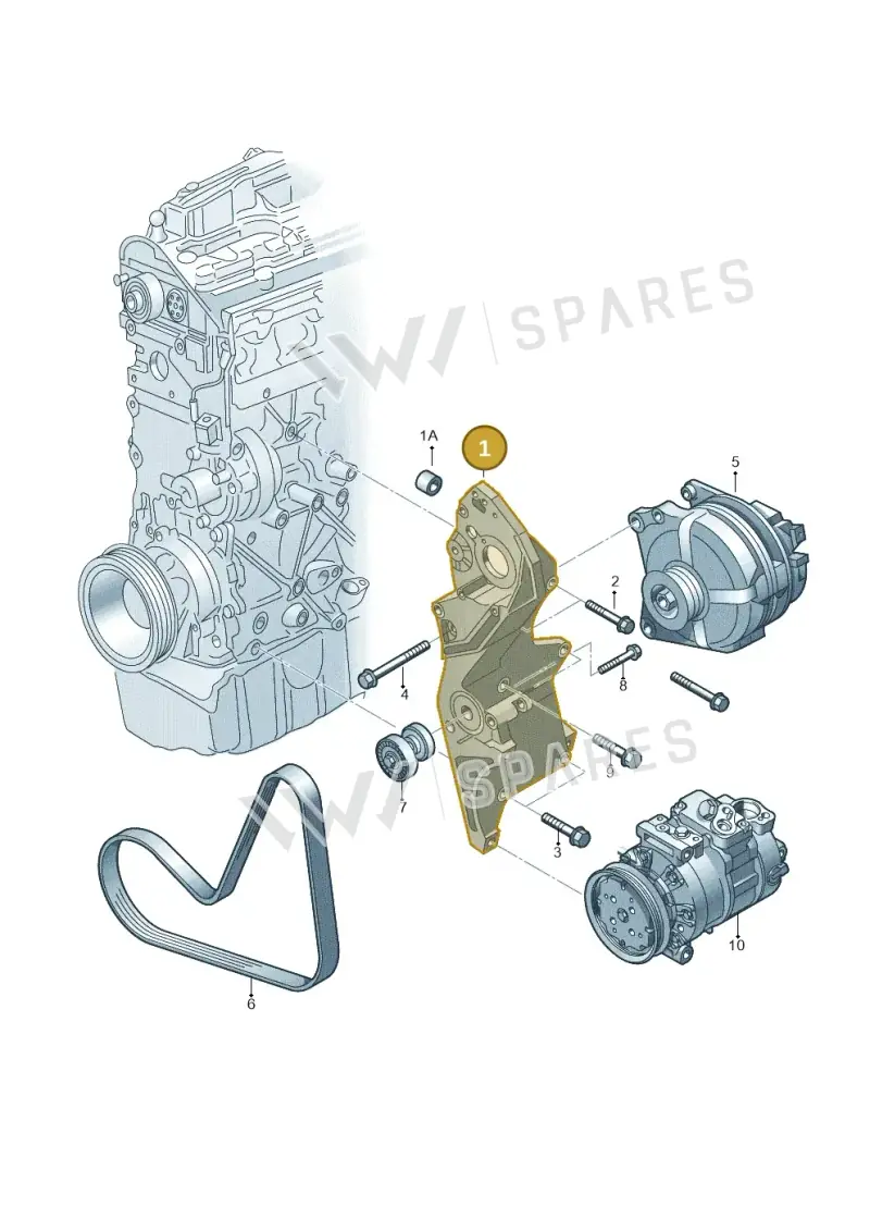 03L903139Q — Volkswagen Caddy kombi (2015-2020) diagram 866903600, position 1