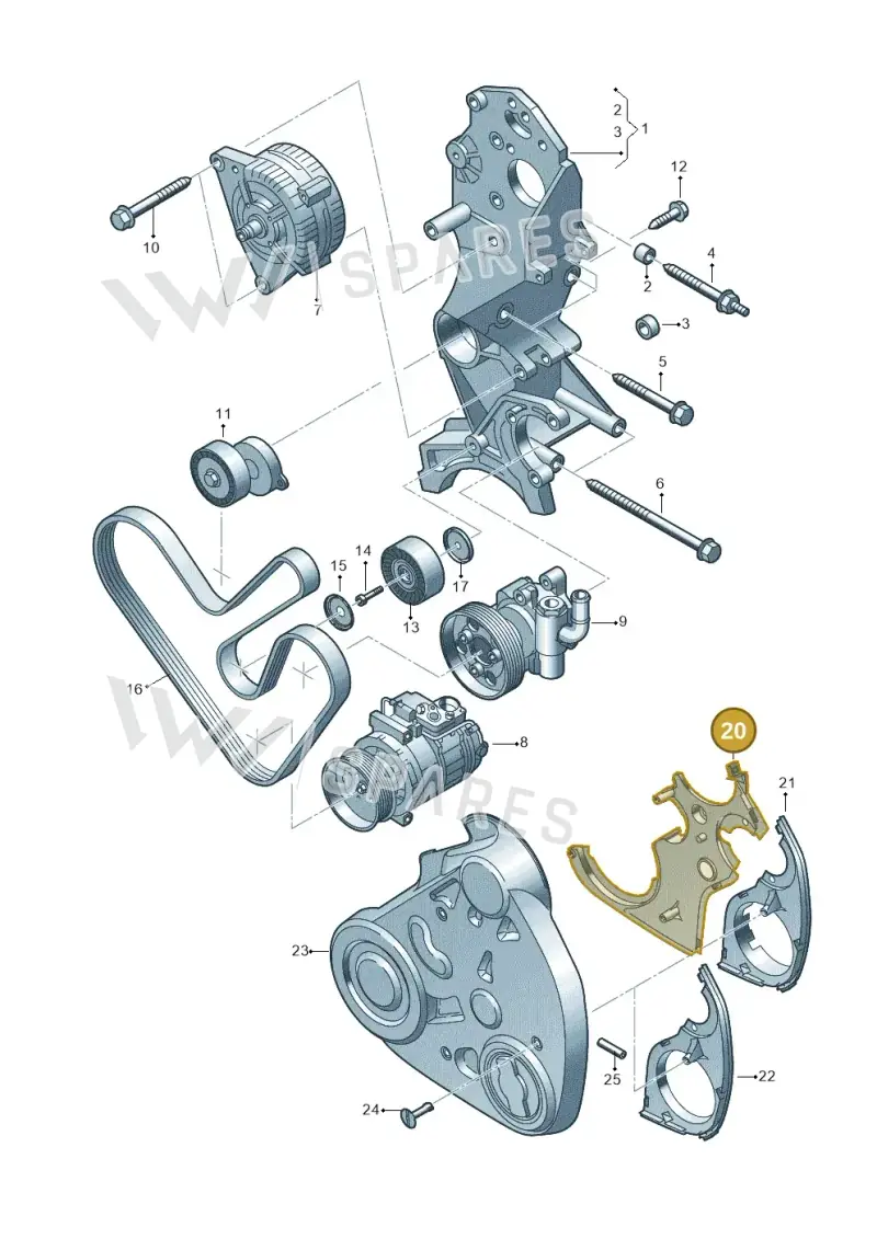 03L903203A — Volkswagen Amarok twin cab (2022-) diagram 749903600, position 20