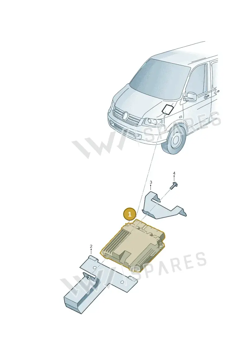 03L906019DH — Volkswagen Transp. caravelle (2011-2015) diagram 732906200, position 1