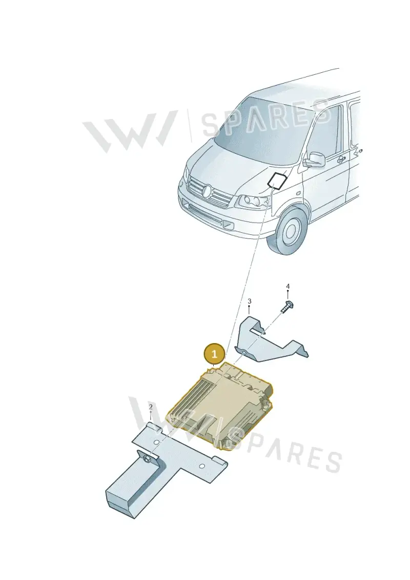 03L906022CD — Volkswagen Transp. caravelle (2011-2015) diagram 732906200, position 1