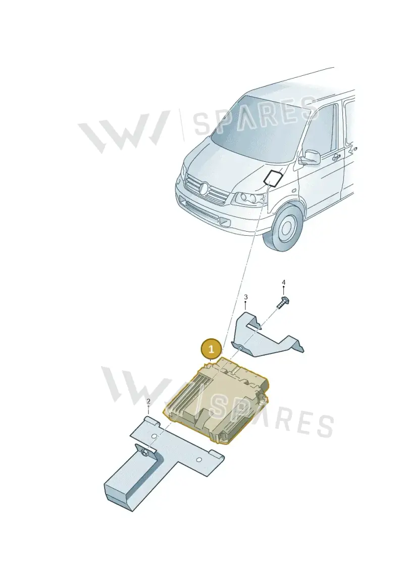 03L906022GH — Volkswagen Transp. caravelle (2011-2015) diagram 732906200, position 1