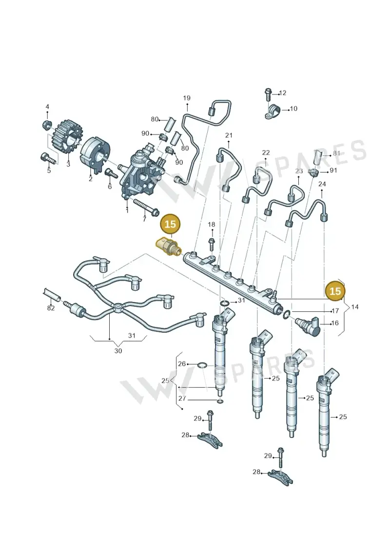 03L906054A — Volkswagen Amarok twin cab (2022-) diagram 683130450, position 15