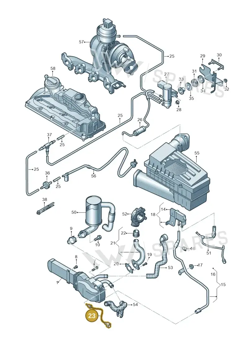 03L906529A — Volkswagen Jetta             "USA"05> (2005-) diagram 646131700, position 23